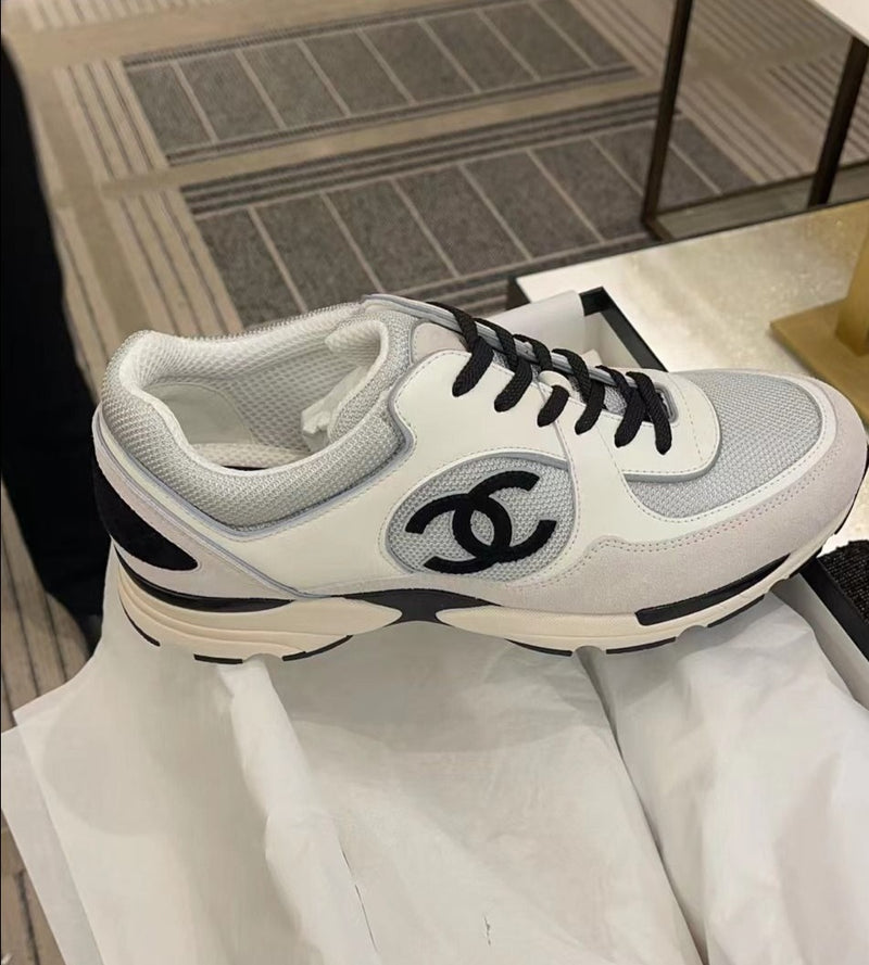 Chanel CC Logo Runner Sneaker WhiteBlackGrey 2022  The Luxury Shopper